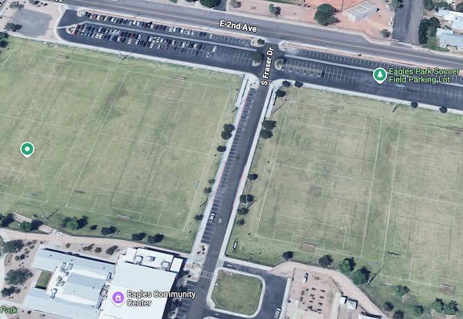 Parking next to field